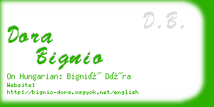 dora bignio business card